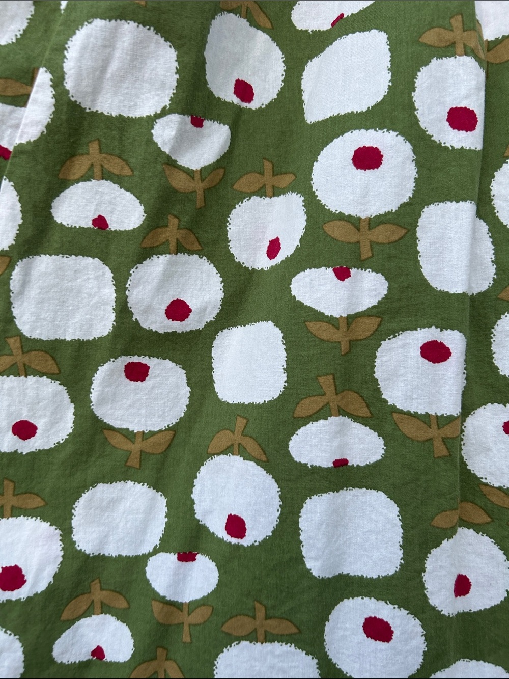 Olive Green Floral Sundress with Smocked Bodice - Picture 2 of 6